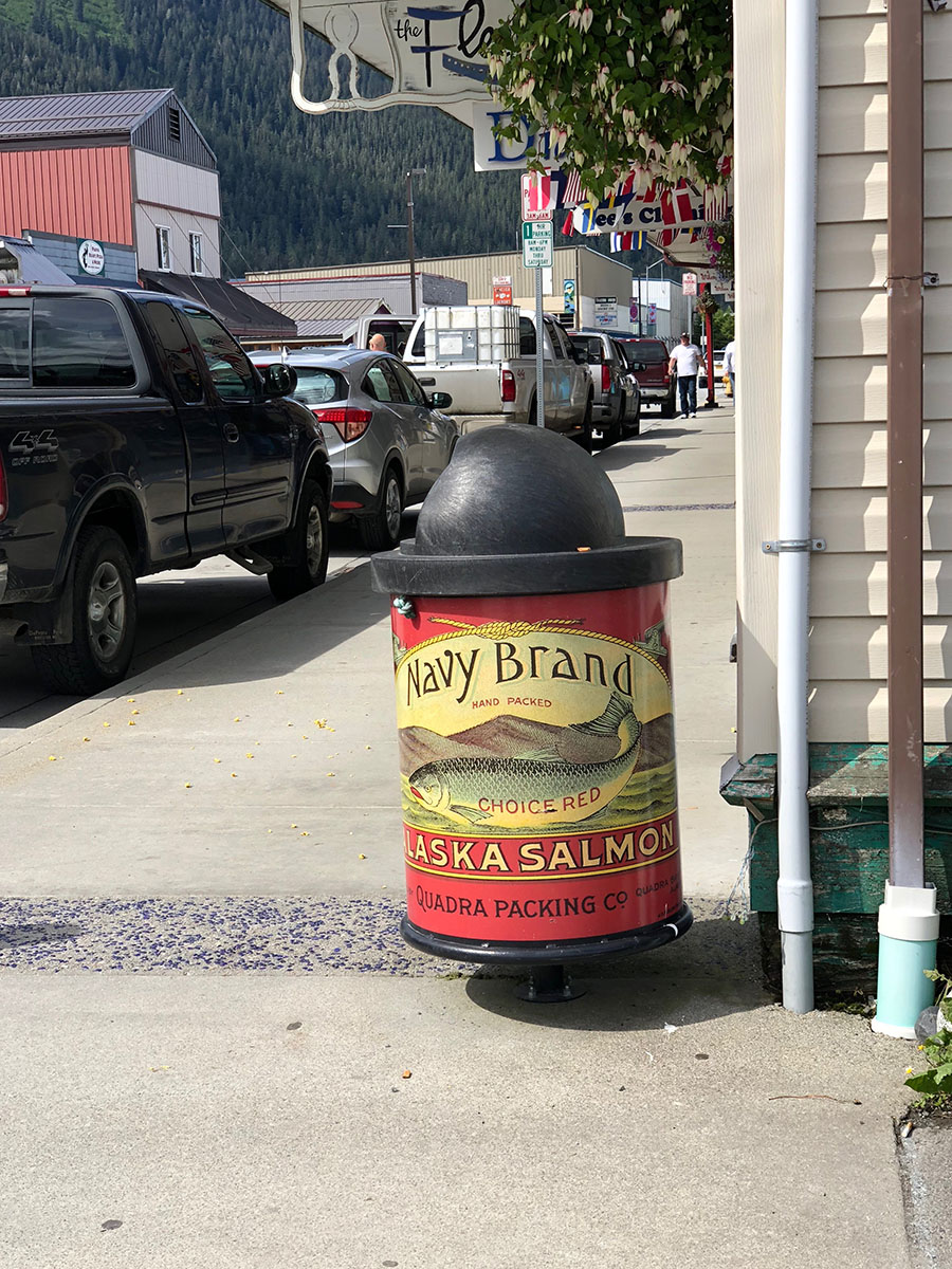 Alaska Salmon Trash Can